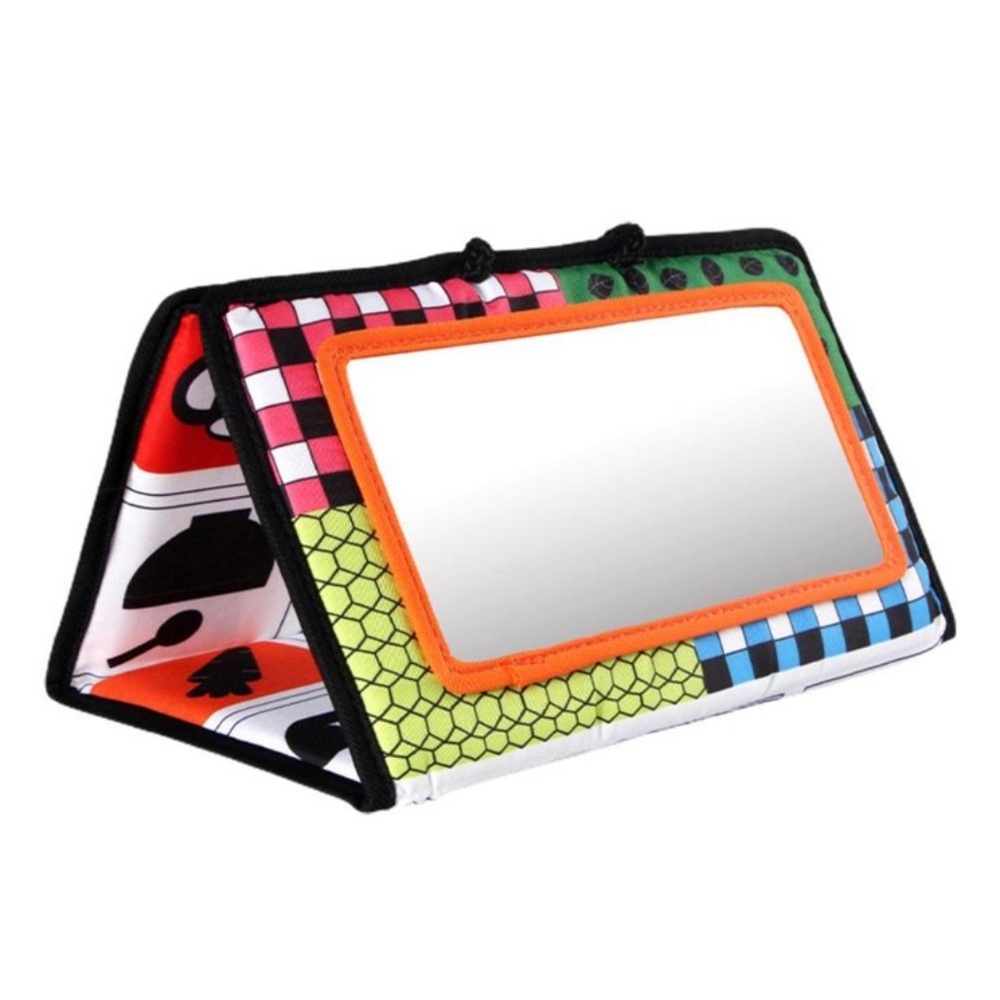 Baby floor mirror  , crib and Book 3 in 1